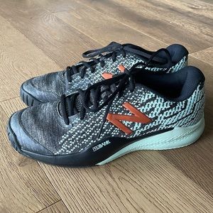 New Balance 996 Probank Women’s Tennis Shoes Sz 10 Black White Gold Excellent